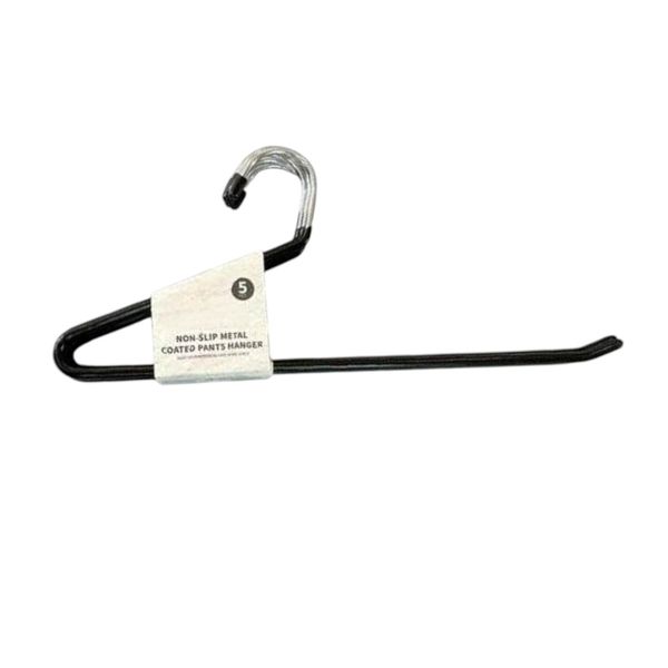 5 - Piece Stainless Steel Non-Slip hangers for pants and blankets.