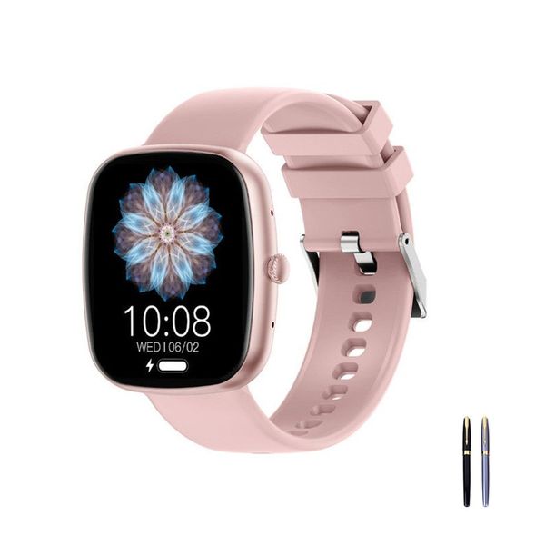 Fit Smart Watch for Women with Pink Silicone Strap +2 Pen