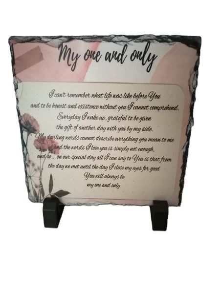 My One and Only rock slate