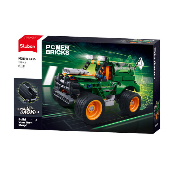 Sluban Building Set: Power Bricks - Pullback SUV Car - 210 Pieces