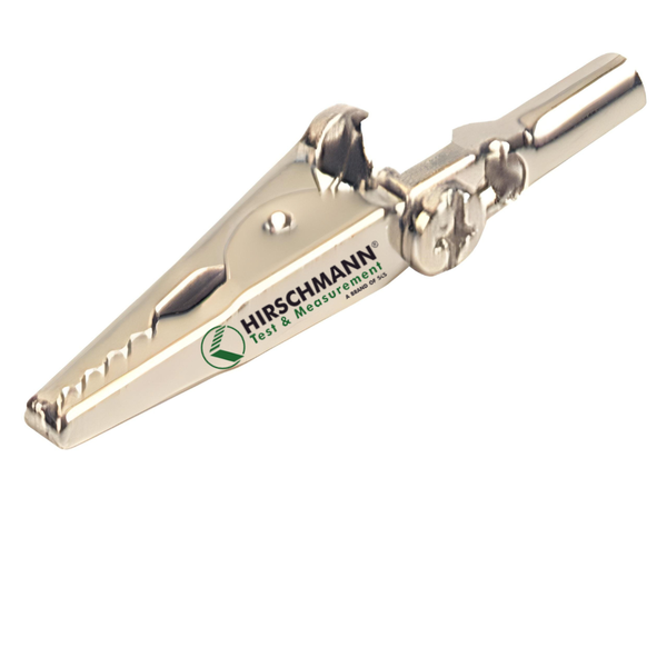 AGS20 - 4mm Un-Insulated Crocodile Clip (Nickel-Plated Steel)