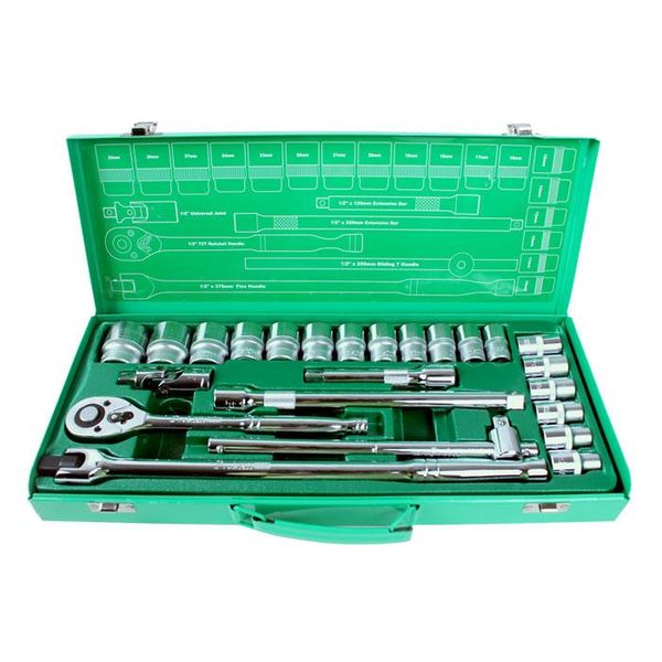 HW-42401M 24-Piece 1/2" Driver Socket Tool Set | Heavy-Duty &amp; Versatile