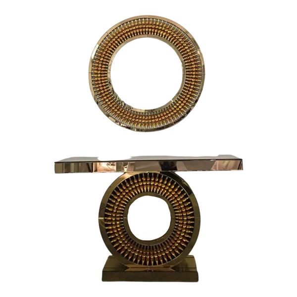 Modern and Stylish Console Table with a Classic Mirror