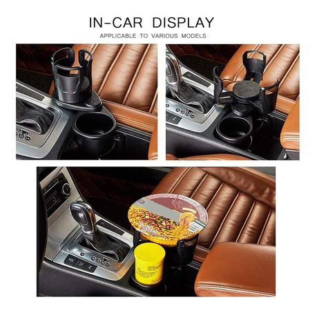 2 In 1 Vehicle-mounted Slip-proof Cup Holder 360 Degree Rotating Water