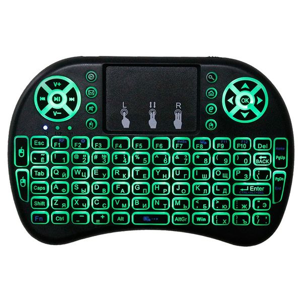 mini Keyboard wth RGB Backlit with Touchpad Handheld for pc ,smart tv &amp; box