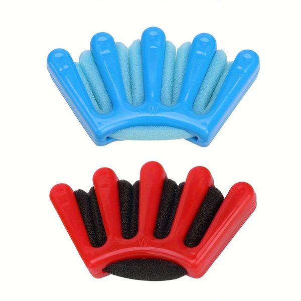 2-Pack DIY Sponge Hair Styling Tools - Blue &amp; Red