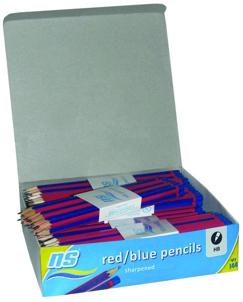 Red/Blue Pencil HB 144's Boxed