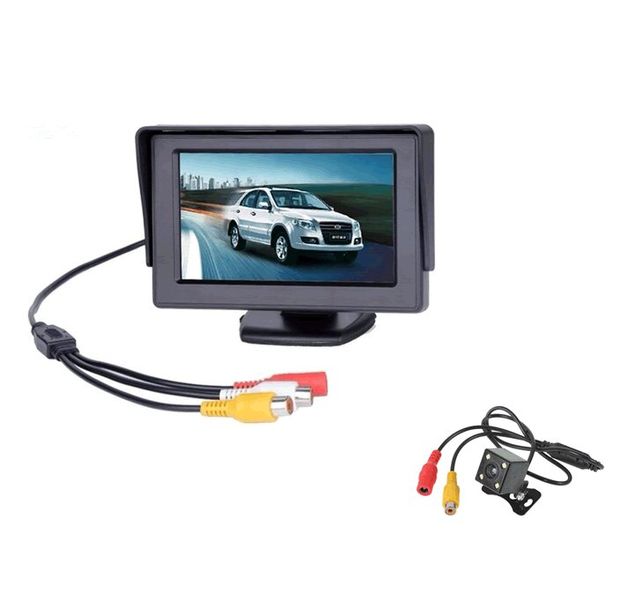 4.3 Inch TFT LCD Car Monitor With 4 LED Rear View Parking Camera