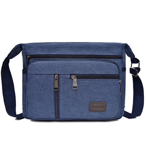 Capacity One Shoulder Diagonal Cross Bag-blue
