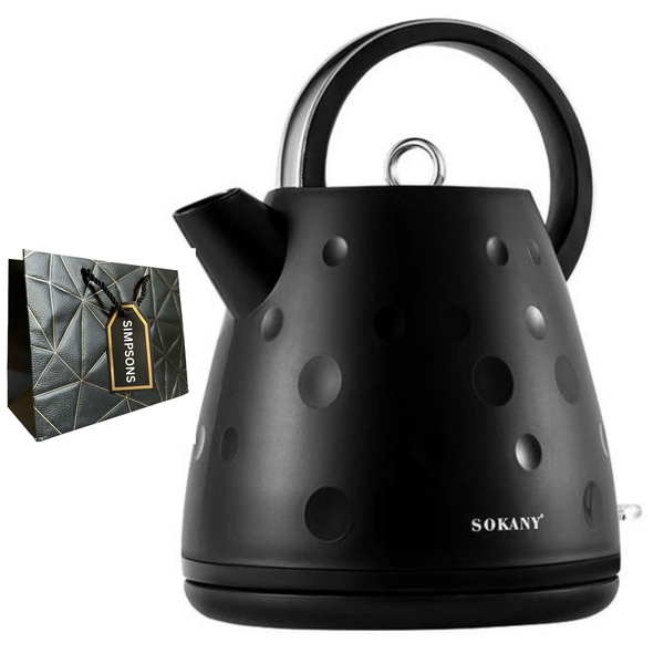 Sokany - 1.7L Electric Ultra Fast Boiling Kettle &amp; Luxury Simpsons Bag