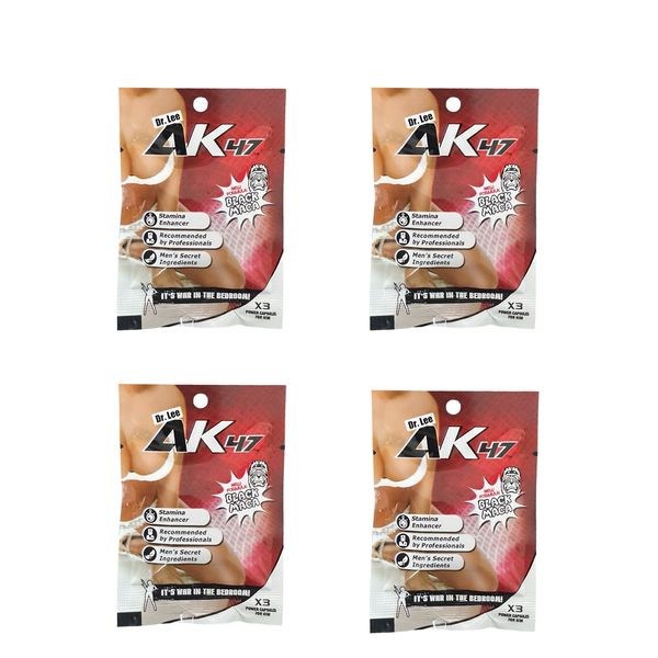 4 Pack AK47 Herbal Tablets - Male Vitality &amp; Endurance Support