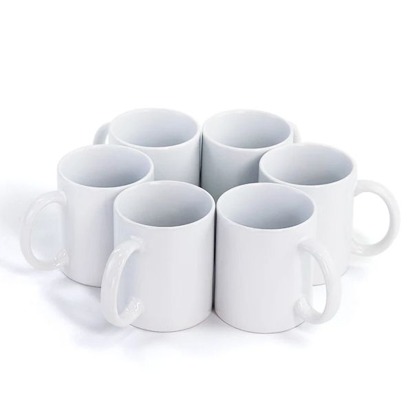 Sublimation 6 x Ceramic 11oz mugs + 6 Single Mug Gift Box
