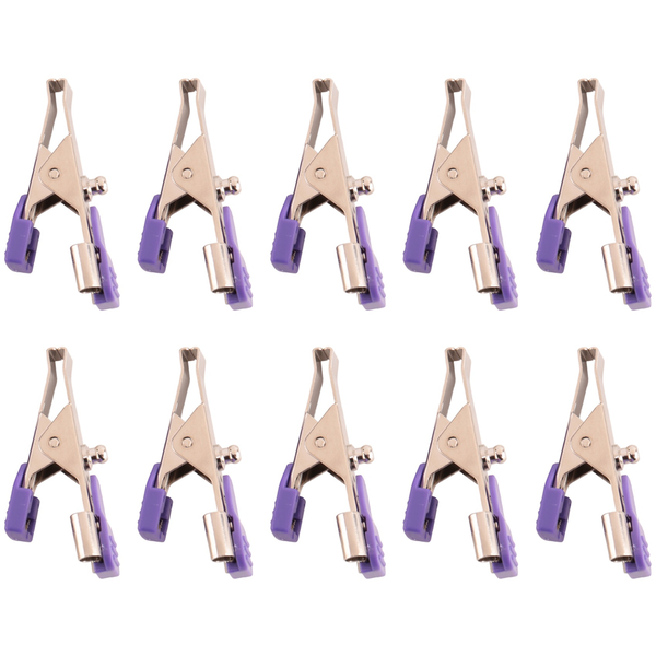 10Pcs ECG/EKG Alligator Clip Electrodes for Pets,Used to Fix Cables