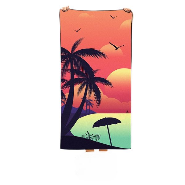 Microfiber Double-Sided Fleece Quick-Drying Beach Towel Yoga Sports Towel