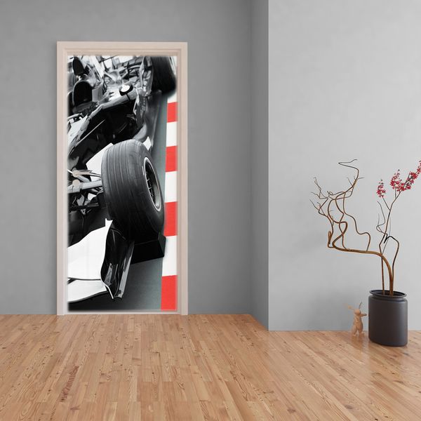 Racer Black Door Decoupage image