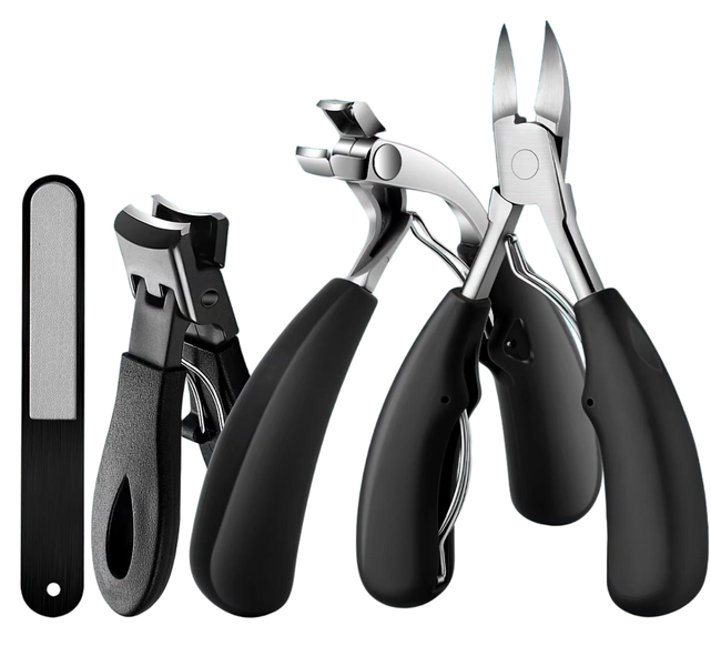 IPSTYLE - Thick Nail Clippers Set, Finger &amp; Toe Nail Clipper for Seniors
