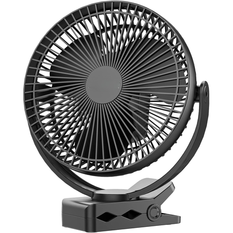 Portable Clip on Fan 5000mAh Battery Powered, USB Type C 5inch Fan Image
