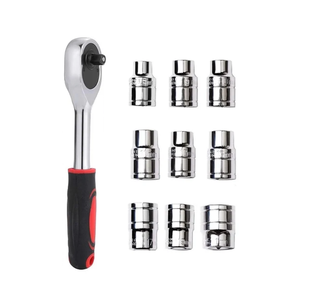 Ratchet and Sockets Set 10 Piece (5mm-13mm) Auto and DIY Repairs
