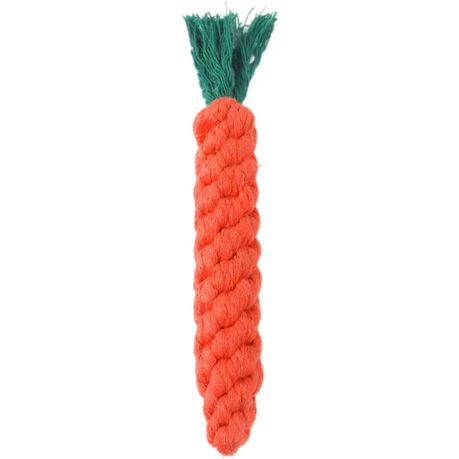 Dog Teeth Cleaning Rope Self-Hi Carrot Toy Image