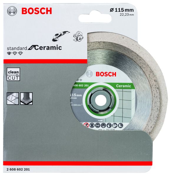 Standard for Ceramic diamond cutting disc 115 x 22,23 x 1,6 x 7 mm
