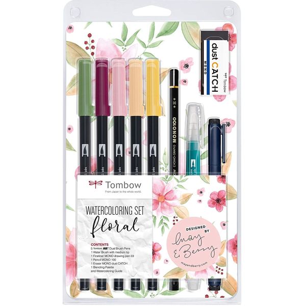 Tombow Floral Watercolouring Set