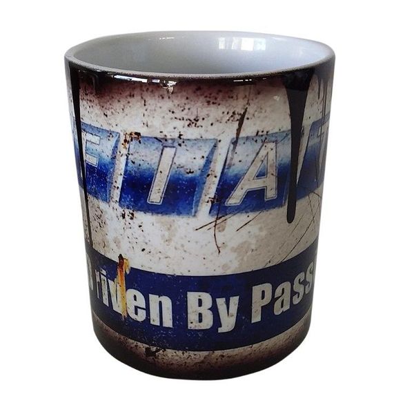 Vintage `Look` Oil Spillage - Coffee Mug - Fiat