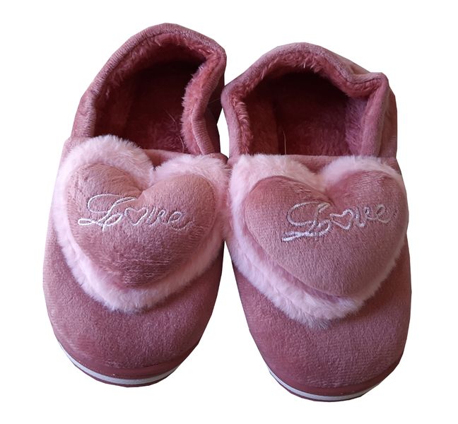 Love Heart Slippers - Pink