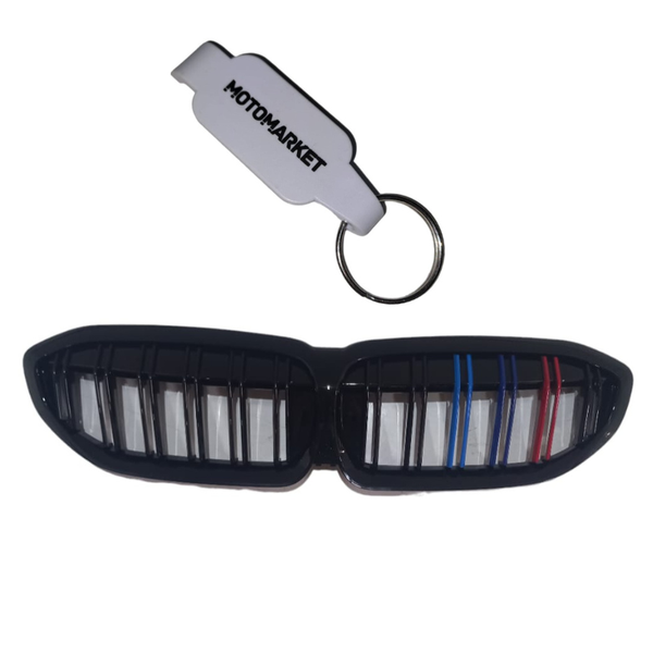 Kidney Grill For A BMW G20 (2018-2022) (M Colours) &amp; MotoMarket Keyring