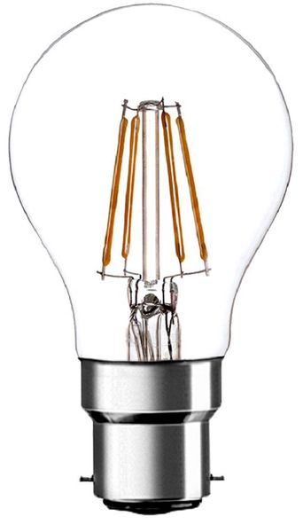 Pro Elec (PEL00227) LED Light Bulb, Filament GLS, BA22d / BC, Warm White