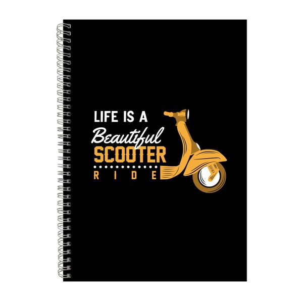 Life Is A Beautiful Scooter Ride Notebook Scooter Gift Idea A4 Notepad 149