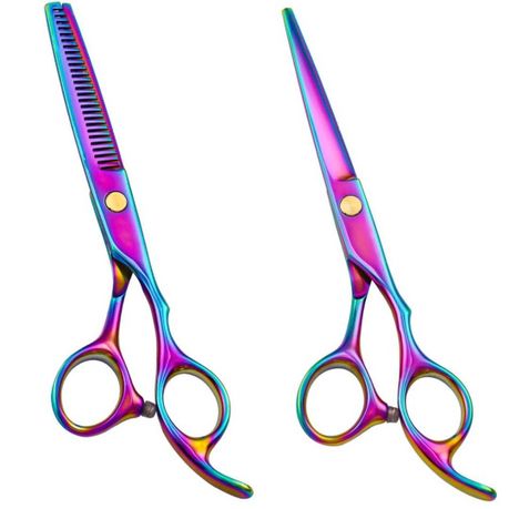Hair Cutting Scissors Set of 2 Hair Cutting Thinning Shears for Men Women Image