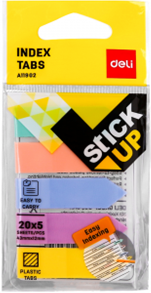 DELI Write-on Index Tabs - Assorted Colours