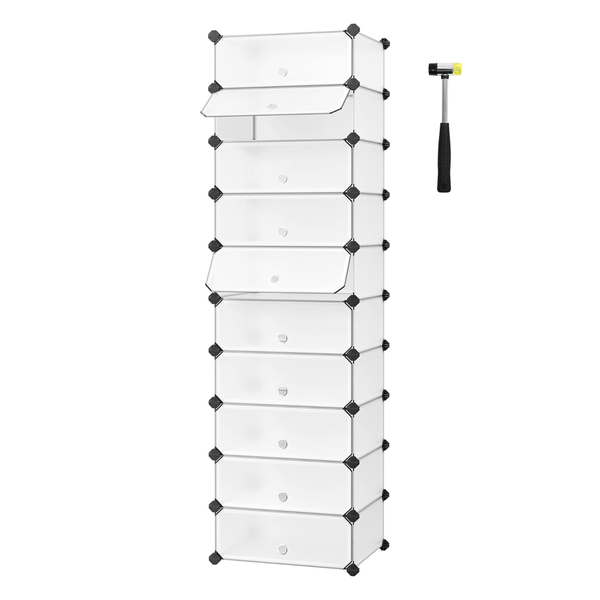 10-Cube Modular Shoe Rack - Customizable Storage for Shoes &amp; More