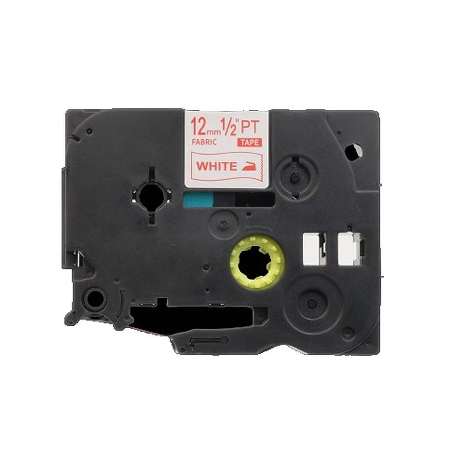 Compatible Brother TTFA3R Red on White Ironon Fabric Tape 12mm width