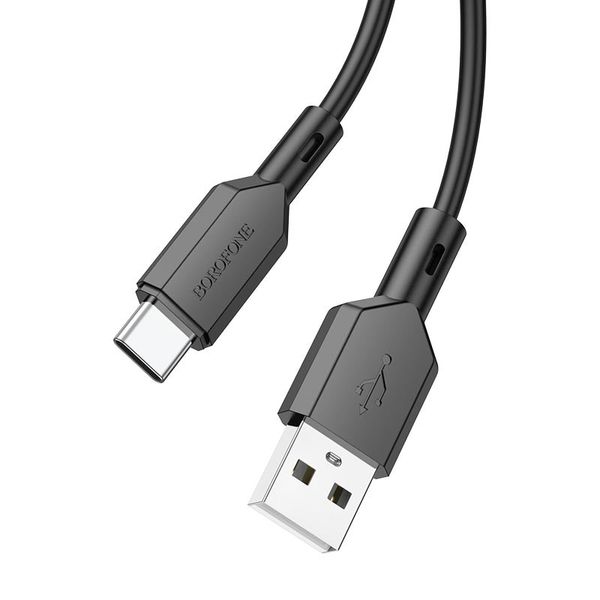 Borofone USB-A To Type-C Charging Data Cable - Black - BX70