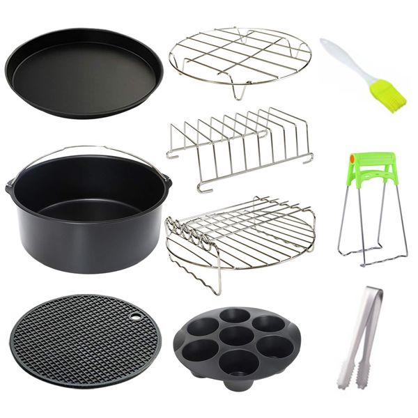 Air Fryer Accessories Grilling Baking set cake mold baking tools - 10 Piece