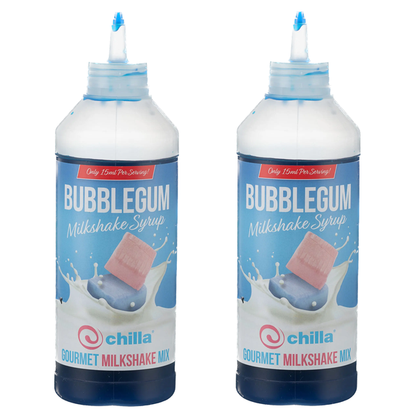 Chilla - Pack of 2 - Bubblegum - Milk Shake Syrup 1lt