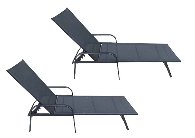 Seagull KD Textilene Pool Lounger 194cm 2 Pack