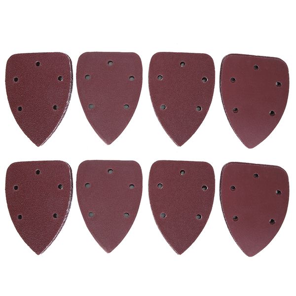 40 Pieces Triangle Sandpaper, 5-Hole, 140x90mm