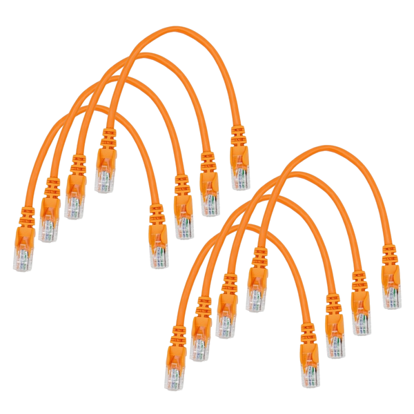 8 Pack: Linkbasic 22cm UTP Cat5e Flylead.
