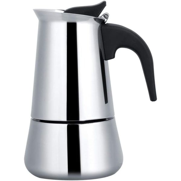 Moka Pot Espresso Maker, 9 Cups Stainless Steel Stovetop Espresso Maker