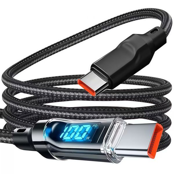 USB C to USB C Cable, 1M Nylon Braided Type-C Fast Charging Cable