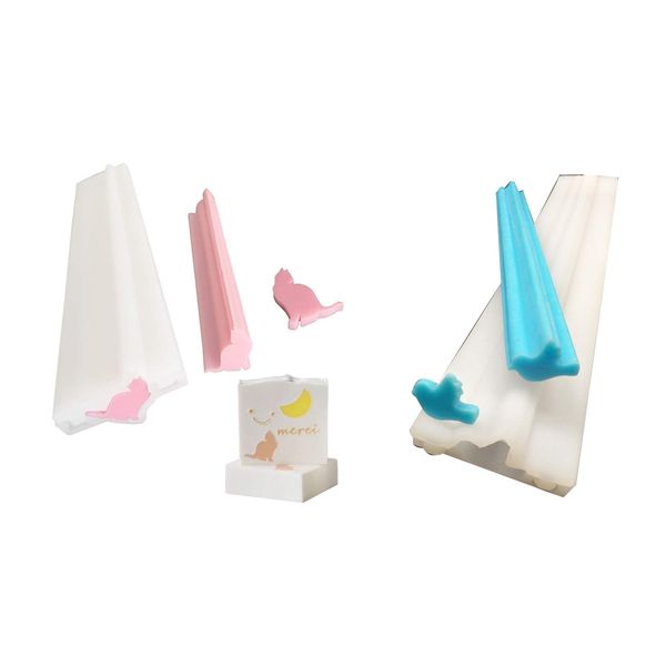 Little Cat Tube Column Silicone Soap Candle Mold Embed Soap