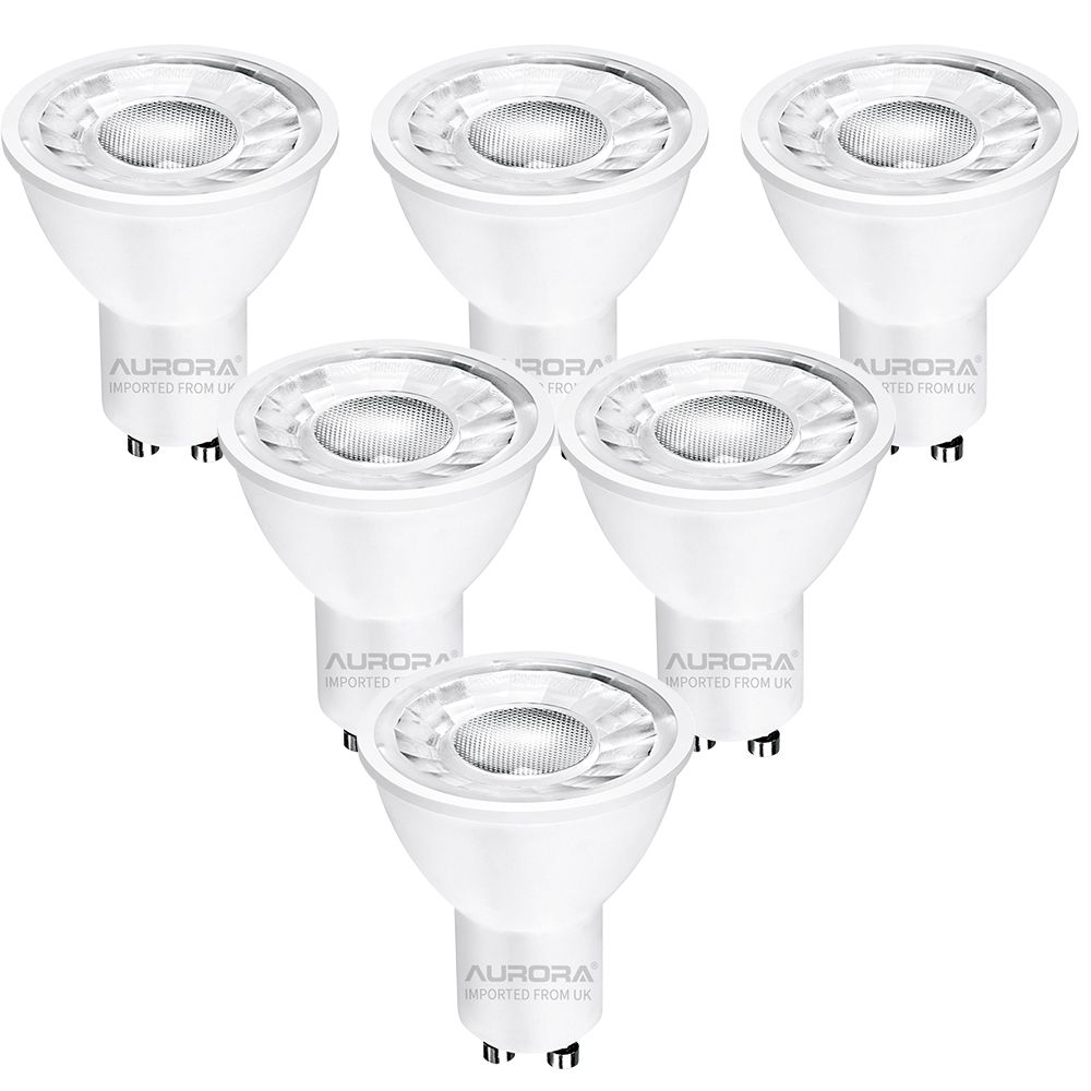 Aurora LED Downlight 5W Warm White | GU10 Light Bulb 6 Pack