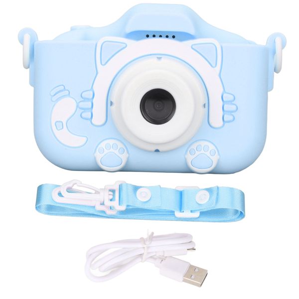 Children Camera Toy Digital Selfie Blue Without 32G Memory Card and Reader