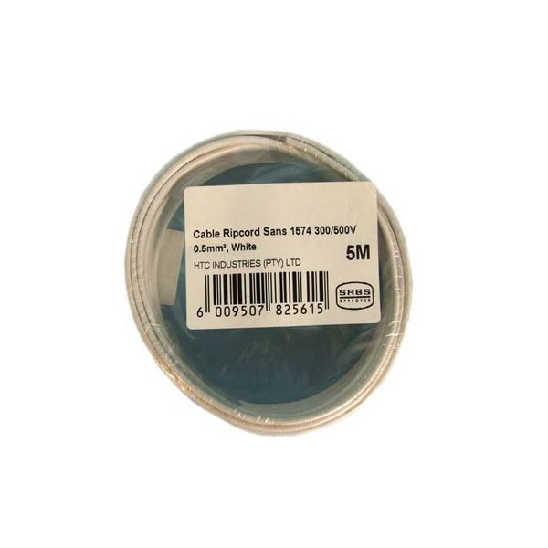 Cable Ripcord 0.5mm Wht 5m Pk