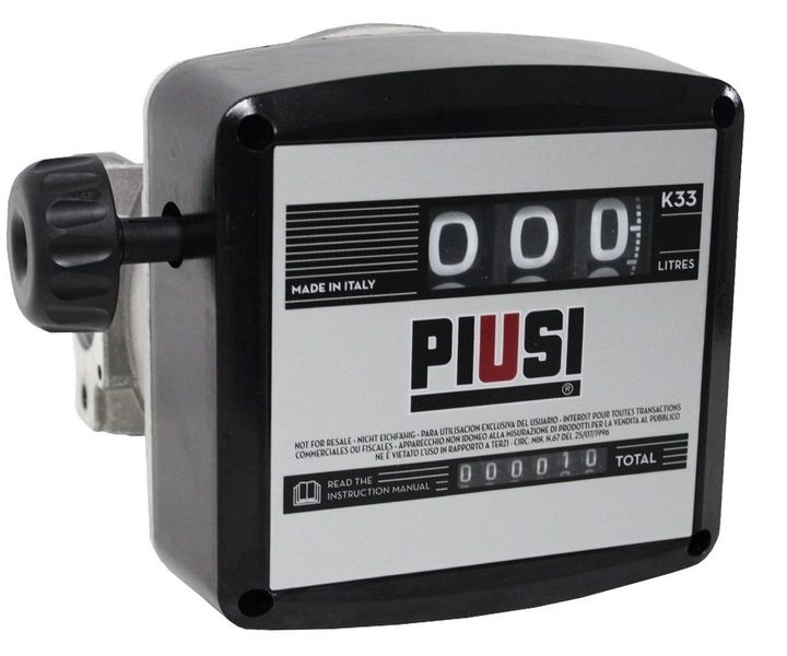 PIUSI Mechanical Diesel Flow Meter 3 Digits K33