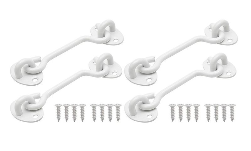 2 Pairs SS Cabin Locks with Fixing Screws