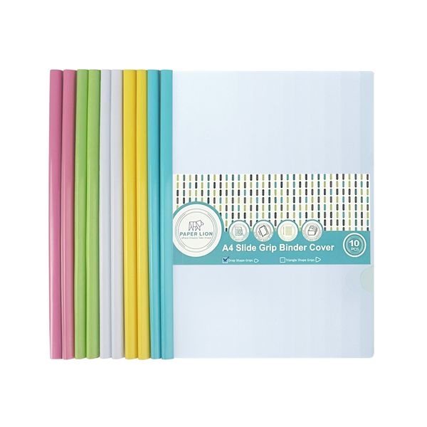 10 pcs A4 Slide Drop Grip Binder Cover - Colourful Collection