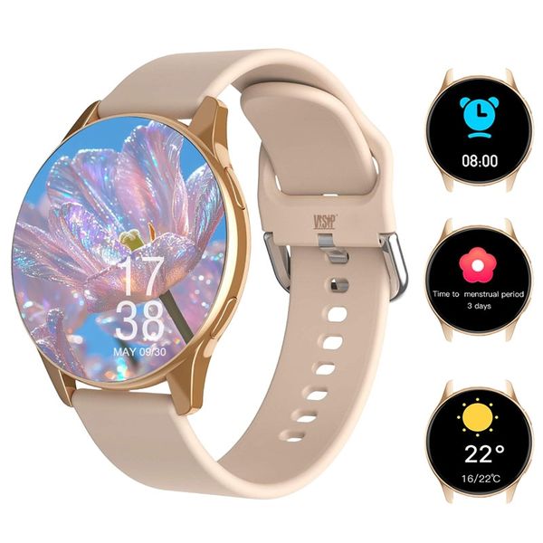 Stylish Pink Smart Watch for Women - Touchscreen Fitness Tracker